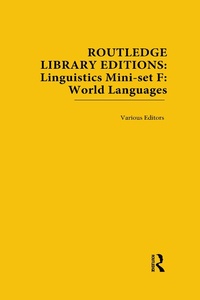 Abbildung von: Routledge Library Editions: Linguistics Mini-set F: World Languages - Routledge