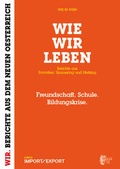 Cover: WIE WIR LEBEN. Berichte aus Favoriten, Simmering und Hietzing. - edition IMPORT/EXPORT blinklicht medien rat & tat gmbh