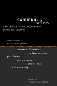 Enlarge image Cover: Community Matters - Rowman & Littlefield Publishers