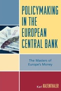 Cover: Policymaking in the European Central Bank - Rowman & Littlefield Publishers