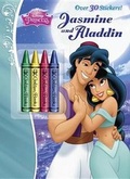 Cover: Jasmine and Aladdin Chunky Crayon with Stickers Book (Disney Princess) - Random House Disney