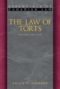 Cover: The Law of Torts - Irwin Law Inc