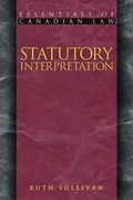 Cover: Statutory Interpretation - Irwin Law Inc
