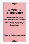 Cover: Medievalia et Humanistica, No. 34 - Rowman & Littlefield Publishers