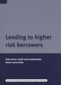 Enlarge image Cover: Lending to Higher Risk Borrowers - Joseph Rowntree Foundation