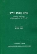 Cover: Two into One: Germany 1989-1992 - Institute of Modern Languages Research