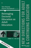 Cover: Reimaging Doctoral Education as Adult Education - Wiley