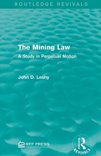 Enlarge image Cover: The Mining Law - Routledge