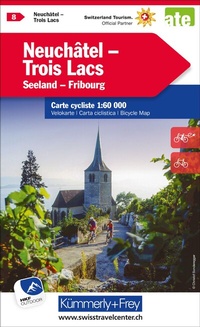 Abbildung von: Kümmerly+Frey Velokarte 8 Neuchâtel, Trois Lacs 1:60.000 - Hallwag Kümmerly+Frey