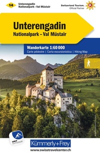 Abbildung von: Kümmerly+Frey Wanderkarte 14 Unterengadin 1:60.000 - Hallwag Kümmerly+Frey