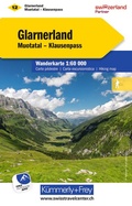 Cover: K&uuml;mmerly+Frey Wanderkarte 12 Glarnerland 1:60.000 - Hallwag K&uuml;mmerly+Frey
