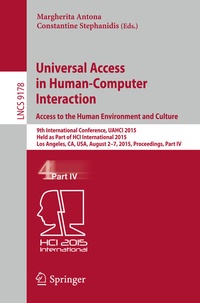 Abbildung von: Universal Access in Human-Computer Interaction. Access to the Human Environment and Culture - Springer