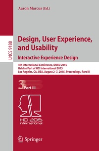 Abbildung von: Design, User Experience, and Usability: Interactive Experience Design - Springer