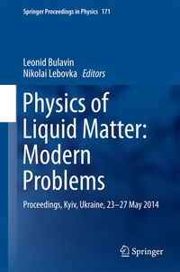 Enlarge image Cover: Physics of Liquid Matter: Modern Problems - Springer