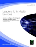 Cover: &quote;Towards a scaling-up of training and education for health workers&quote; - Emerald Group Publishing Ltd