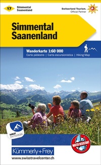 Abbildung von: Kümmerly+Frey Wanderkarte 17 Simmental, Saanenland 1:60.000 - Hallwag Kümmerly+Frey