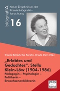 Cover: "Erlebtes und Gedachtes". Stella Klein-L&ouml;w (1904-1986) - Praesens Verlag