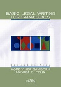 Abbildung von: Basic Legal Writing for Paralegals, Second Edition - Aspen Publishers Inc.,U.S.