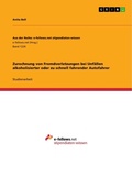 Cover: Zurechnung von Fremdverletzungen bei Unfaellen alkoholisierter oder zu schnell fahrender Autofahrer - Aus der Reihe: e-fellows.net stipendiaten-wissen