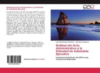 Bild: Nulidad del Acto Administrativo y la Potestad de Autotutela Ejecutiva - Editorial Académica Española