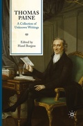 Cover: Thomas Paine: A Collection of Unknown Writings - Palgrave Macmillan