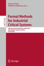Cover: Formal Methods for Industrial Critical Systems - Springer