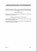 Cover: High Speed Rail (London - West Midlands) Bill - TSO