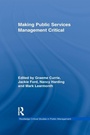 Cover: Making Public Services Management Critical - Routledge