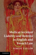 Cover: Medical Accident Liability and Redress in English and French Law - Cambridge University Press