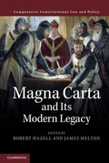 Cover: Magna Carta and its Modern Legacy - Cambridge University Press