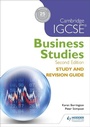 Cover: Cambridge IGCSE Business Studies Study and Revision Guide 2nd edition - Hodder Education