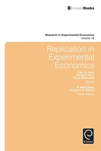 Enlarge image Cover: Replication in Experimental Economics - Emerald Publishing Limited