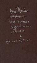 Cover: Brice Marden - Notebook Sept. 1964-Sept. 1967 - Karma