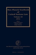 Cover: Max Planck Yearbook of United Nations Law, Volume 18 (2014) - Martinus Nijhoff