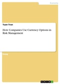 Cover: How Companies Use Currency Options in Risk Management - GRIN Verlag
