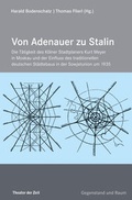 Cover: Von Adenauer zu Stalin - Theater der Zeit