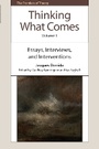 Cover: Thinking What Comes, Volume 1 - Edinburgh University Press