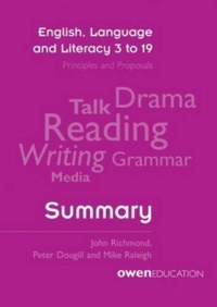 Enlarge image Cover: English, Language and Literacy 3 to 19: Principles and Proposals - Summary - United Kingdom Literacy Association