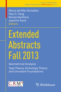Abbildung von: Extended Abstracts Fall 2013 - Birkhäuser