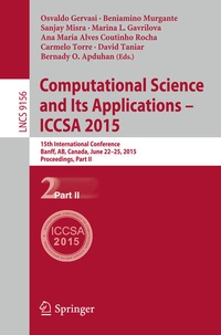 Enlarge image Cover: Computational Science and Its Applications -- ICCSA 2015 - Springer