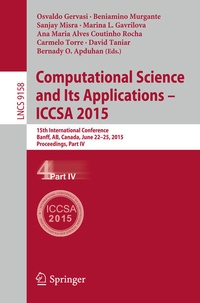 Enlarge image Cover: Computational Science and Its Applications -- ICCSA 2015 - Springer