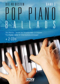 Abbildung von: Pop Piano Ballads 3 mit 2 Playback-CDs - Hage Musikverlag