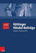 Cover: G&ouml;ttinger H&auml;ndel-Beitr&auml;ge, Band 16 - Vandenhoeck & Ruprecht
