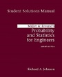 Cover: Student Solutions Manual for Miller & Freund's Probability and Statistics for Engineers - Pearson