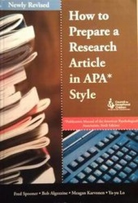Enlarge image Cover: How to Prepare a Research Article in APA Style - Council for Exceptional Children