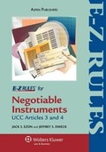 Cover: E-Z Rules for Negotiable Instruments & Bank Deposits (Ucc Art 3 & 4) - Aspen Publishers Inc.,U.S.