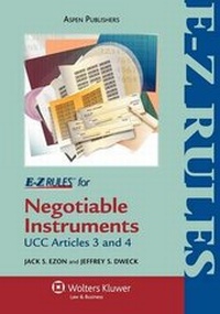 Abbildung von: E-Z Rules for Negotiable Instruments & Bank Deposits (Ucc Art 3 & 4) - Aspen Publishers Inc.,U.S.