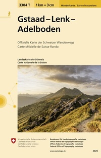 Abbildung von: 3304T Gstaad - Lenk - Adelboden Wanderkarte - swisstopo