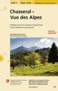 Abbildung von: 3315T Chasseral - Vue des Alpes Carte d'excursions - swisstopo