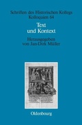 Cover: Text und Kontext - De Gruyter Oldenbourg